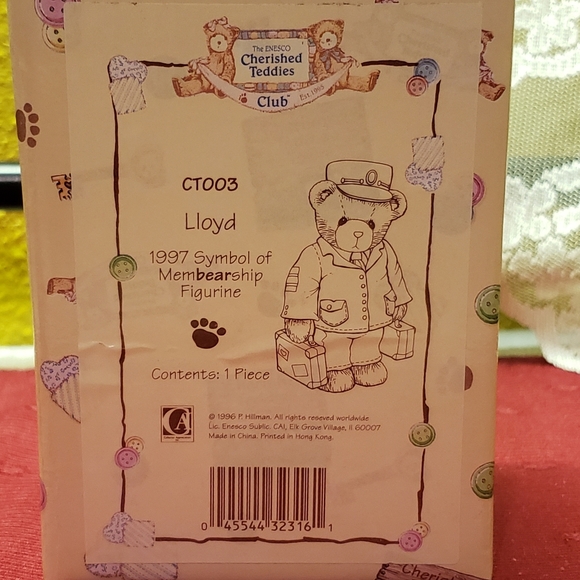 Vtg 97 Cherished Teddies Lloyd CT003 Membership - Picture 10 of 11